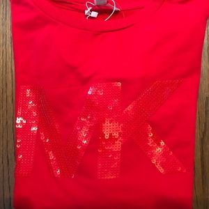 NWT Red Michael Kors Sequined Sweatshirt